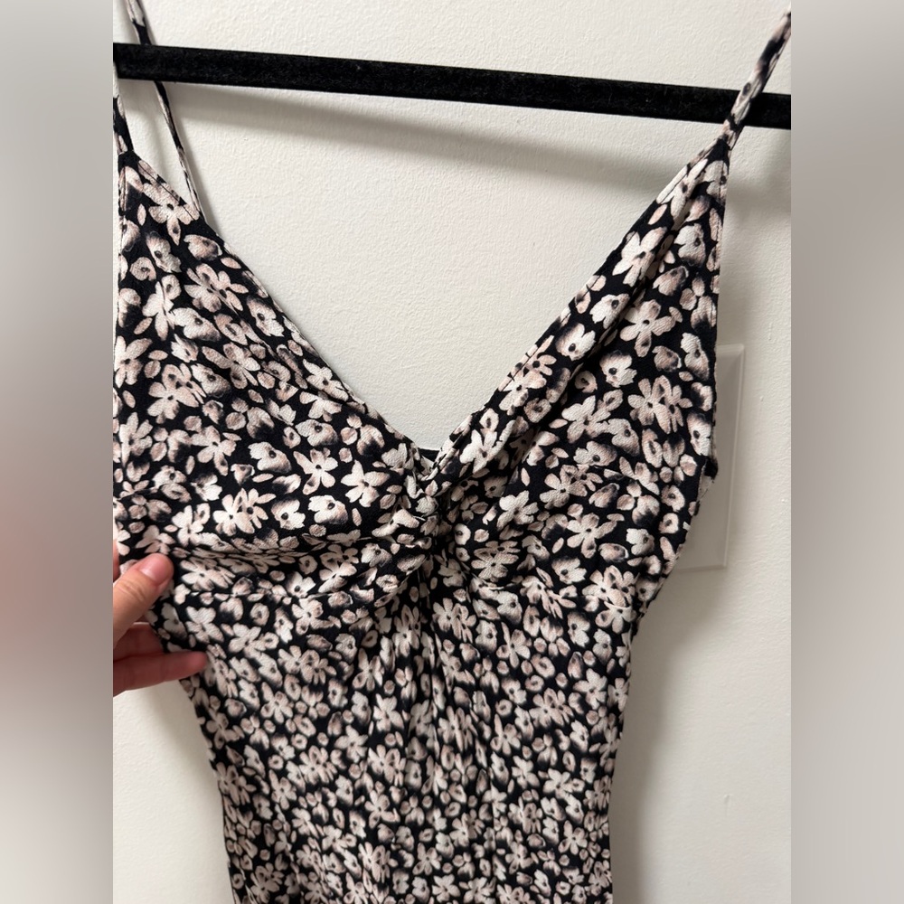 Abercrombie & Fitch Knot Front Slip Midi Dress - Picture 3 of 5